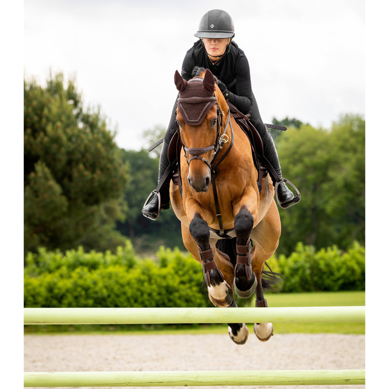 LeMieux Crystal Fly Hood - Brown-2